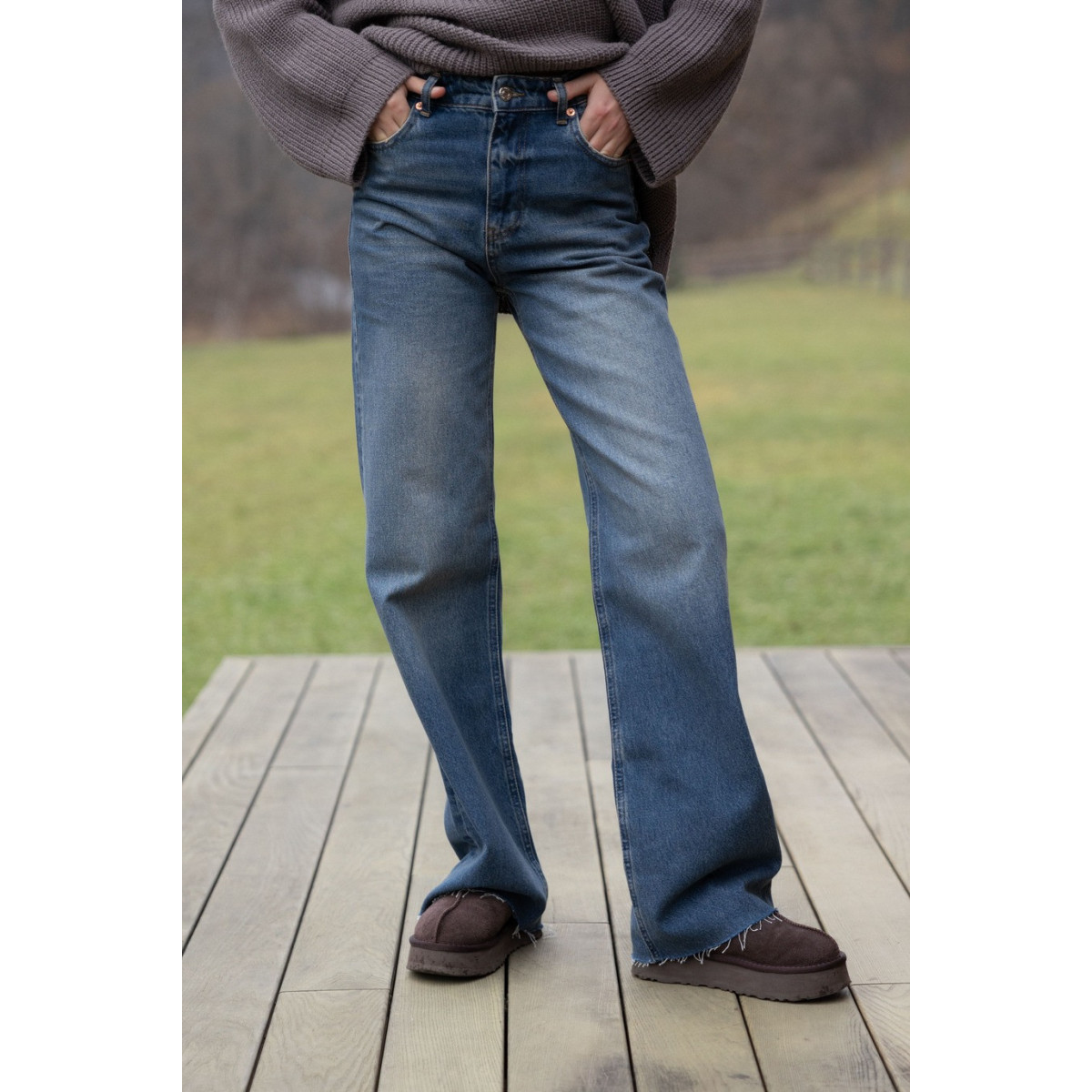 ДЖИНСИ WIDE LEG СИНІЙ WL 534