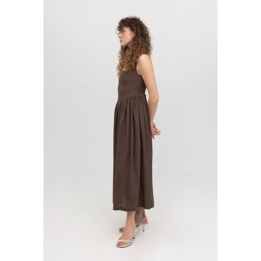Сукня максі з корсетом DR015