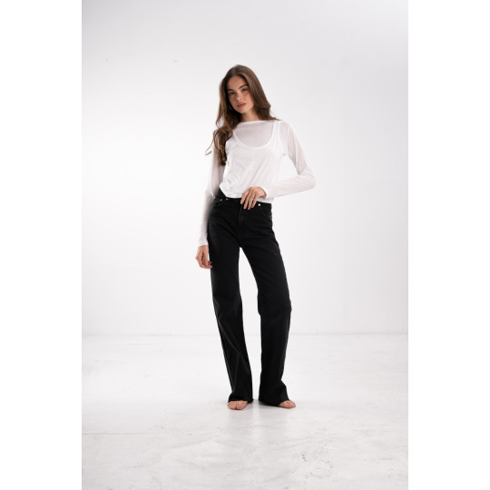 ДЖИНСИ WIDE LEG ЧОРНІ WL 527