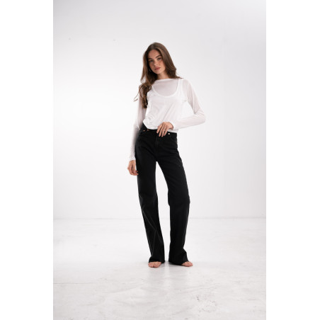 ДЖИНСИ WIDE LEG ЧОРНІ WL 527