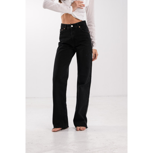 ДЖИНСИ WIDE LEG ЧОРНІ WL 527