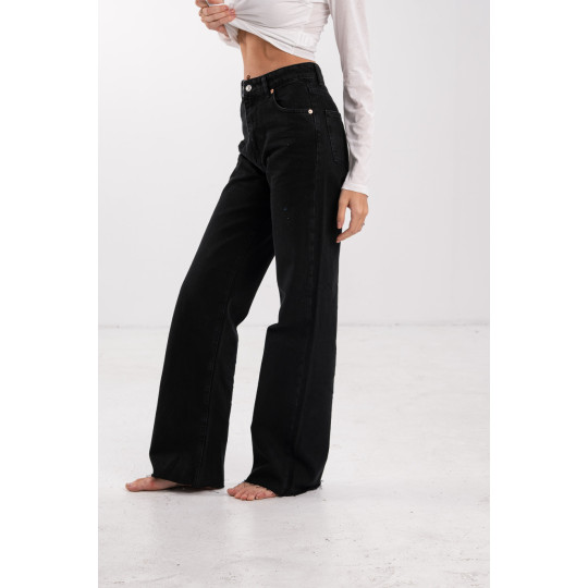 ДЖИНСИ WIDE LEG ЧОРНІ WL 527