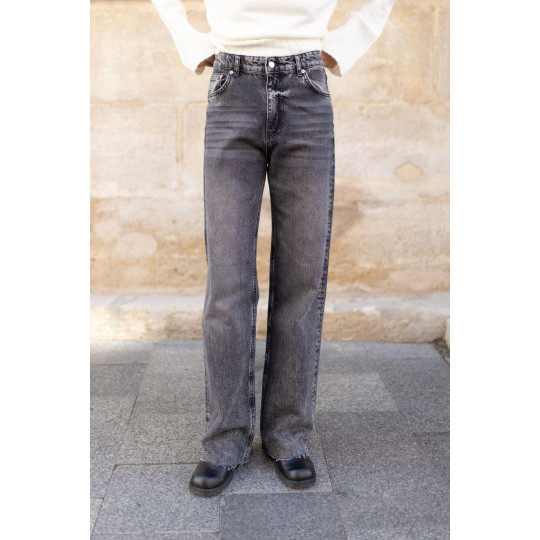 ДЖИНСИ WIDE LEG ГРАФІТ WL 528