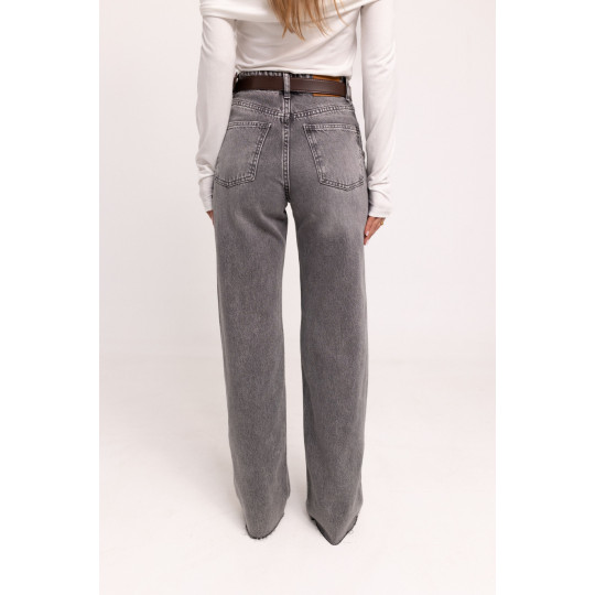 ДЖИНСИ WIDE LEG СІРІ WL 526