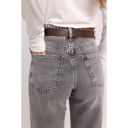 ДЖИНСИ WIDE LEG СІРІ WL 526
