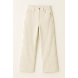 ДЖИНСИ WIDE LEG МОЛОЧНИЙ З ШВОМ WL 550