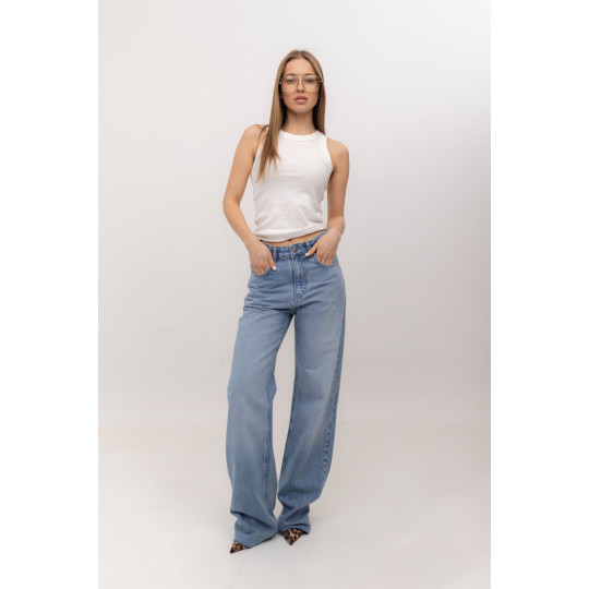ДЖИНСИ WIDE LEG БЛАКИТНИЙ WL 539