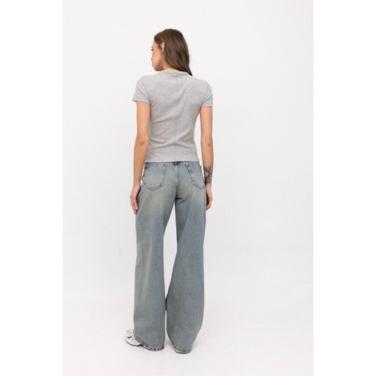 ДЖИНСИ WIDE LEG БЛАКИТНІ З ШВОМ WL 547
