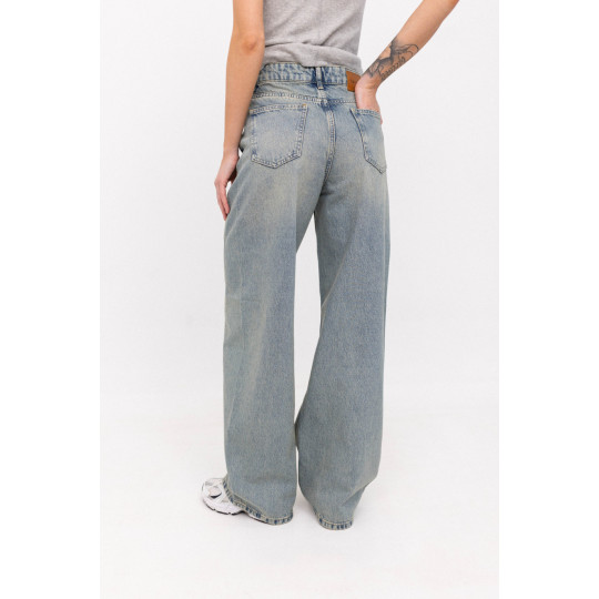ДЖИНСИ WIDE LEG БЛАКИТНІ З ШВОМ WL 547