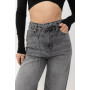 ДЖИНСИ WIDE LEG З ПОЯСОМ СІРИЙ WL 542